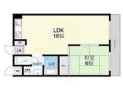 MJBハイツ 2LDKの間取図画像