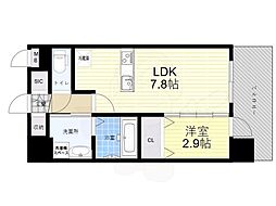 Luxe三国駅前 1LDKの間取図画像