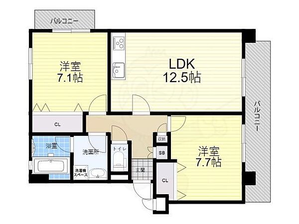 大阪府豊中市南桜塚４丁目(賃貸マンション2LDK・3階・61.95㎡)の写真 その2