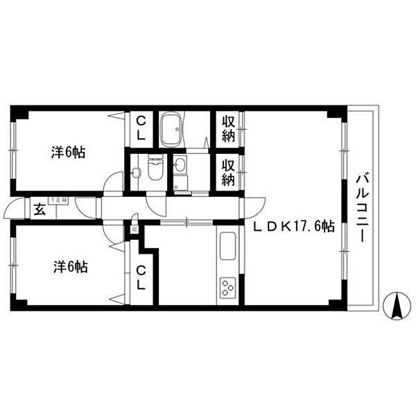 ビラ三秀山中 401｜愛知県名古屋市昭和区山中町１丁目(賃貸マンション3LDK・4階・75.38㎡)の写真 その2