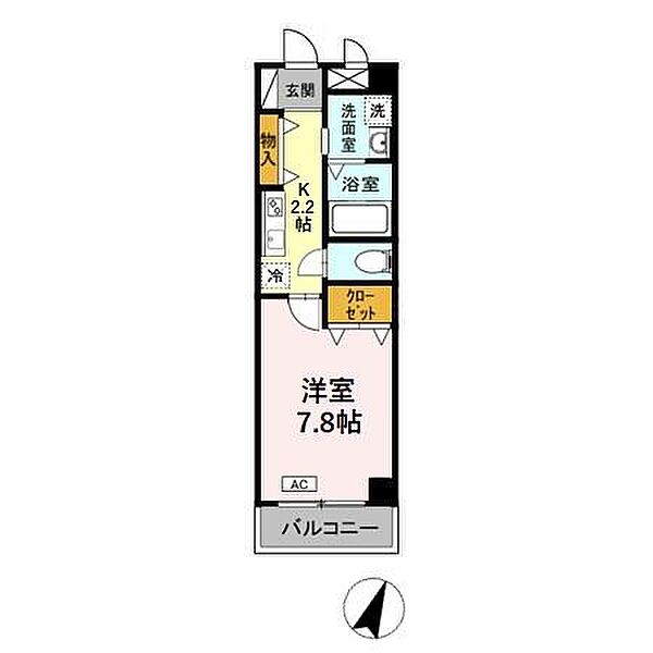 ヴィラパーク鶴舞 408｜愛知県名古屋市昭和区狭間町(賃貸マンション1K・4階・29.45㎡)の写真 その2