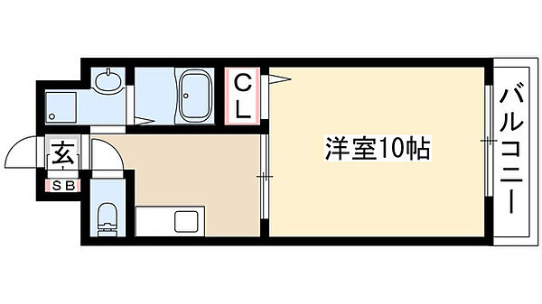 カサグランデ新栄 305｜愛知県名古屋市中区新栄２丁目(賃貸マンション1K・3階・30.60㎡)の写真 その2