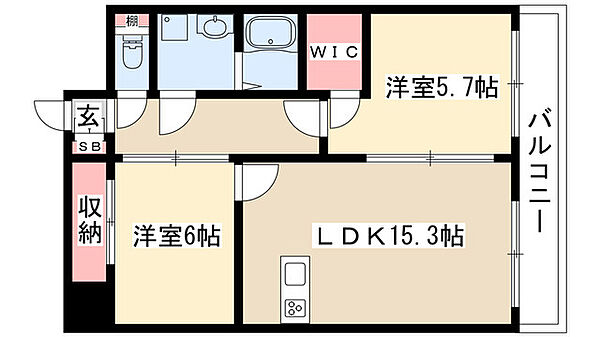 GRANDUKE丸田町 701｜愛知県名古屋市中区千代田１丁目(賃貸マンション2LDK・7階・59.17㎡)の写真 その2