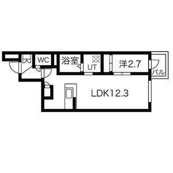 アソシエ東別院 301｜愛知県名古屋市中区大井町(賃貸マンション1LDK・3階・36.37㎡)の写真 その2