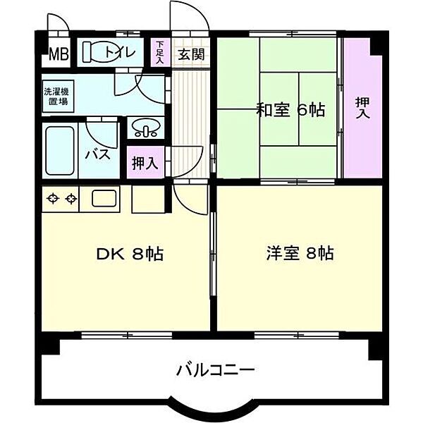 メゾン・ド・モリヤス 501｜愛知県名古屋市東区筒井３丁目(賃貸マンション2DK・5階・45.00㎡)の写真 その2