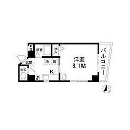 サンセイハイツ桜山 1Kの間取図画像