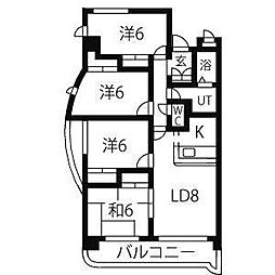 アルカディア3 4LDKの間取図画像