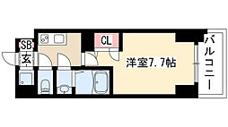 S-RESIDENCE葵 1Kの間取図画像
