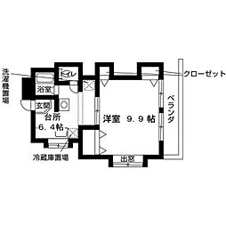 VIPちくさ 1DKの間取図画像