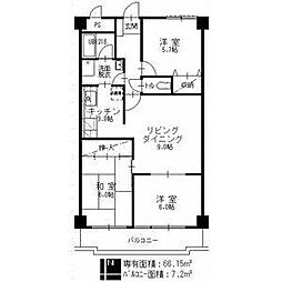 ファミールイレブン照ヶ丘 3LDKの間取図画像