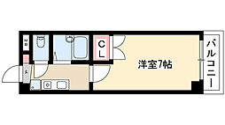 シャトル山貴 1Kの間取図画像