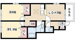 SchlosseFuji6 2LDKの間取図画像