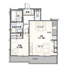 (仮)名古屋市昭和区御器所アパート 1LDKの間取図画像