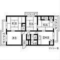 東山元町住宅2棟3階6.4万円