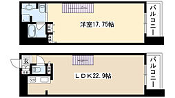 RESIDIA東桜2 1LDKの間取図画像