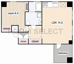 フォンターナ 1LDKの間取図画像