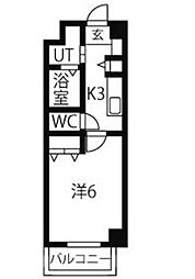 グランイル丹後 1Kの間取図画像