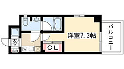 ライブコート泉 1Kの間取図画像