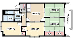 サンファミリア長久手2 4DKの間取図画像