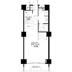 スクエア名駅南 1DKの間取図画像
