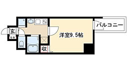 プレサンス東別院駅前コネクション 1Kの間取図画像