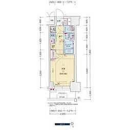 プレサンス広小路通今池 1Kの間取図画像