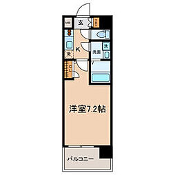 UURコート名古屋名駅 1Kの間取図画像