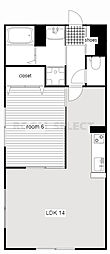 グレースコート 1LDKの間取図画像