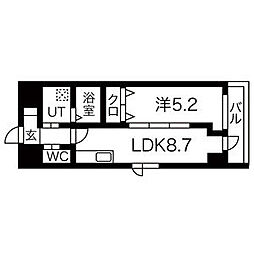CasaLucia 1LDKの間取図画像