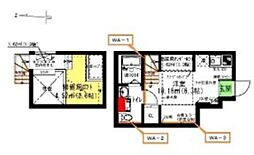 RadIAnce向陽 ワンルームの間取図画像