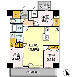 アーデルドルフ東山 3LDKの間取図画像
