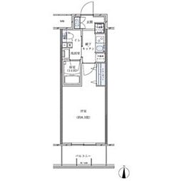 パークアクシス名古屋山王 1Kの間取図画像