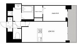 プレサンス丸の内アドブル 1LDKの間取図画像