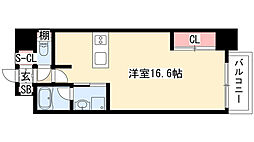 グラヴィス鶴舞 ワンルームの間取図画像