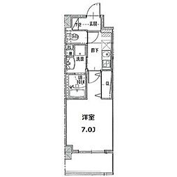 ジュール亀島 1Kの間取図画像