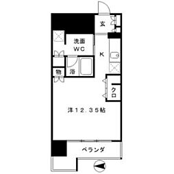RESIDIA東桜2 ワンルームの間取図画像