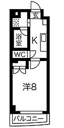 タウンライフ朝日が丘 1Kの間取図画像