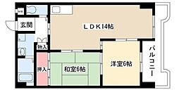 シャンポール幹2 3DKの間取図画像
