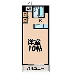 八晃ビル ワンルームの間取図画像
