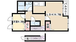 ファイン・パレス 1LDKの間取図画像