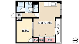 エトワール宝が丘 1LDKの間取図画像