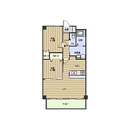 ヴィラG2 2LDKの間取図画像