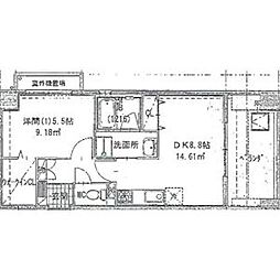 アマービレ中島 1LDKの間取図画像