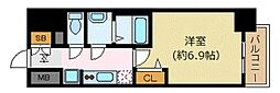 プレサンス丸の内アデル 1Kの間取図画像