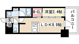 ハーモニーレジデンス名古屋EAST 1LDKの間取図画像