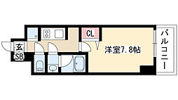セイワパレス丸の内駅前プレミア 1Kの間取図画像