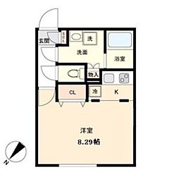 BRANCHE覚王山 ワンルームの間取図画像