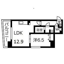 ラファサード 1LDKの間取図画像