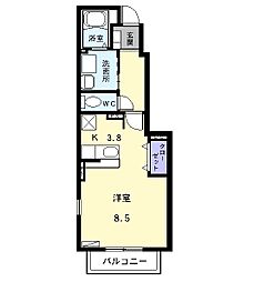 ティーズハウス ワンルームの間取図画像