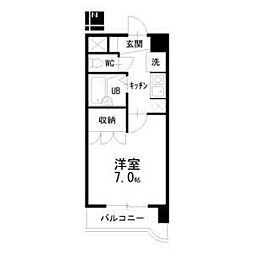 エクセルシオール金山 1Kの間取図画像